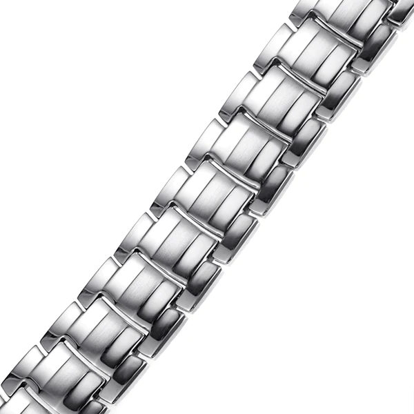 Ultra Strength Magnetic Therapy Bracelet Silver Classic for men - Image 4