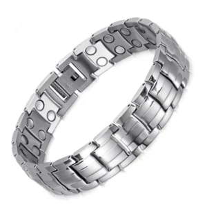 Ultra Strength Magnetic Therapy Bracelet Silver  Classic for men