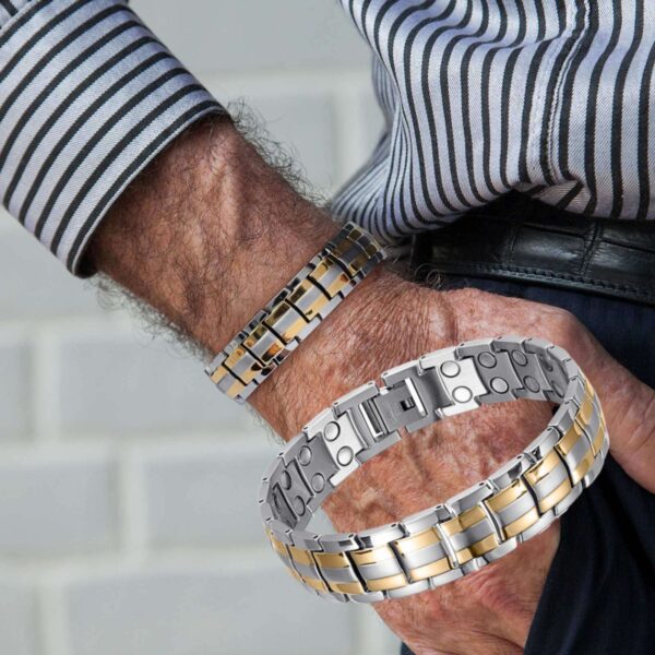Ultra Strength Magnetic Therapy Bracelet  two color Classic for men - Image 5