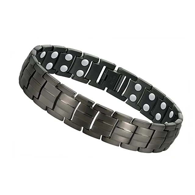 Ultra Strength Magnetic Therapy Bracelet Black Classic for men - Image 3