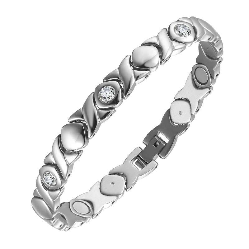 Ultra Strength Magnetic Therapy Bracelet Sliver Classic for women - Image 2