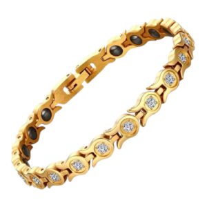 Ultra Strength Magnetic Therapy Bracelet Three Color Classic for women stainless steel(USMR004A)