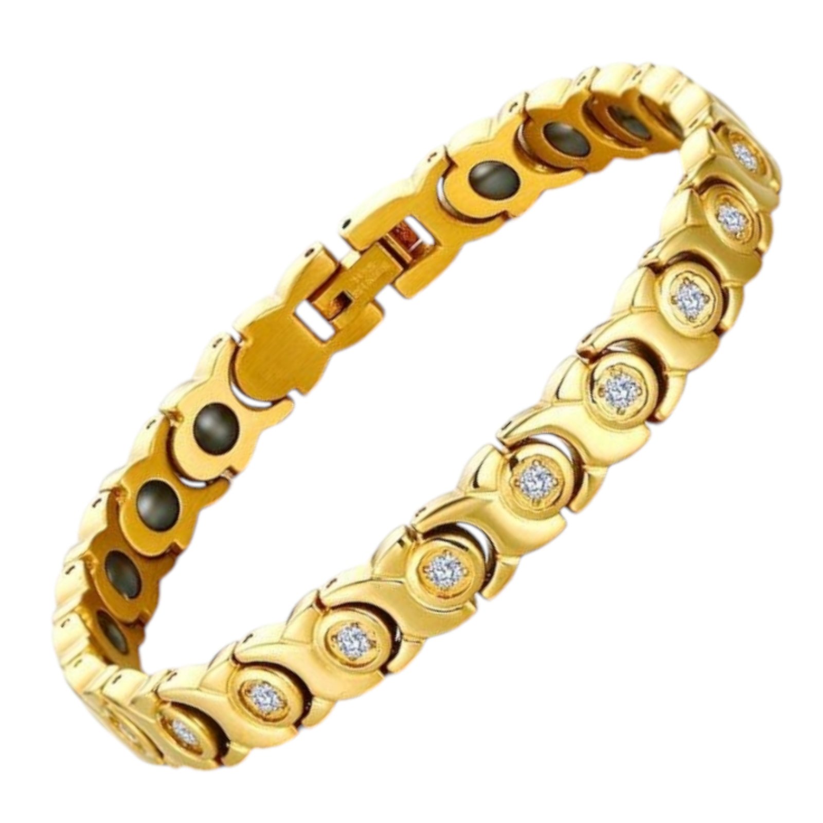 Ultra Strength Magnetic Therapy Bracelet Three Color Classic for women stainless steel(USMR004B)
