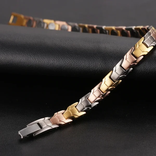 Ultra Strength Magnetic Therapy Bracelet Three Color Classic for women High Quality Titanium - Image 7