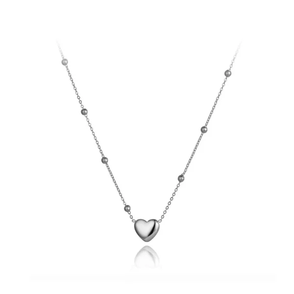 Heart-shaped Stainless Steel Pendant necklace for women (USNK003A) - Image 13