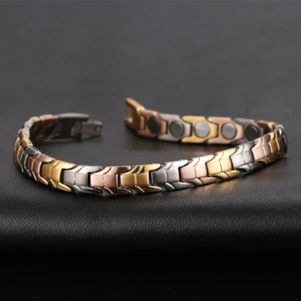 Ultra Strength Magnetic Therapy Bracelet Three Color Classic for women High Quality Titanium - Image 5