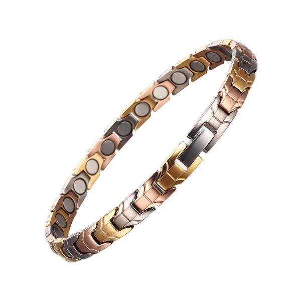 Ultra Strength Magnetic Therapy Bracelet Three Color Classic for women High Quality Titanium - Image 3