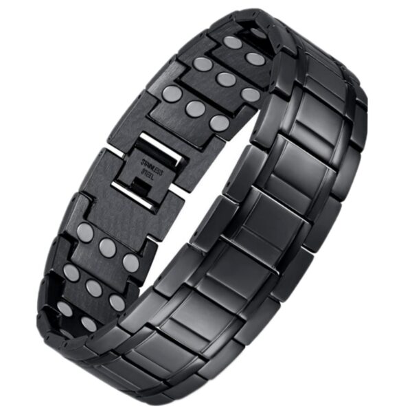 Ultra Strength Magnetic Therapy Bracelet Silver Classic for men Stainless steel(USMR010C)