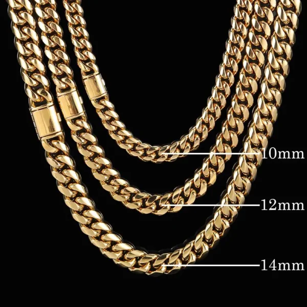 Rainsoe Brand Hip Hop Jewelry 12mm/Stainless steel Men's Necklaces(USNKA) - Image 15