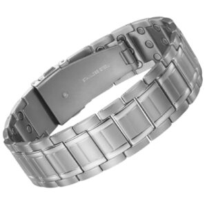 AUltra Strength Magnetic Therapy Bracelet Black Classic for men Titanium Steel(USMR010B)