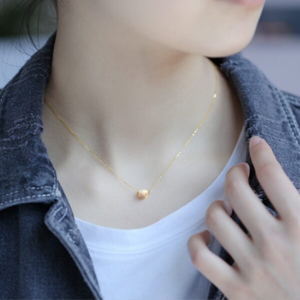 Heart-shaped Stainless Steel Pendant necklace for women (USNK003A) - Image 9