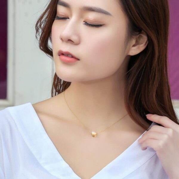 Heart-shaped Stainless Steel Pendant necklace for women (USNK003A) - Image 8