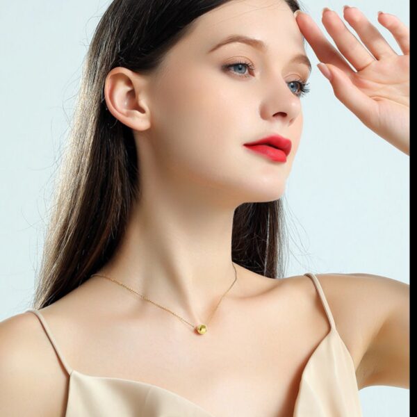 Heart-shaped Stainless Steel Pendant necklace for women (USNK003A) - Image 7