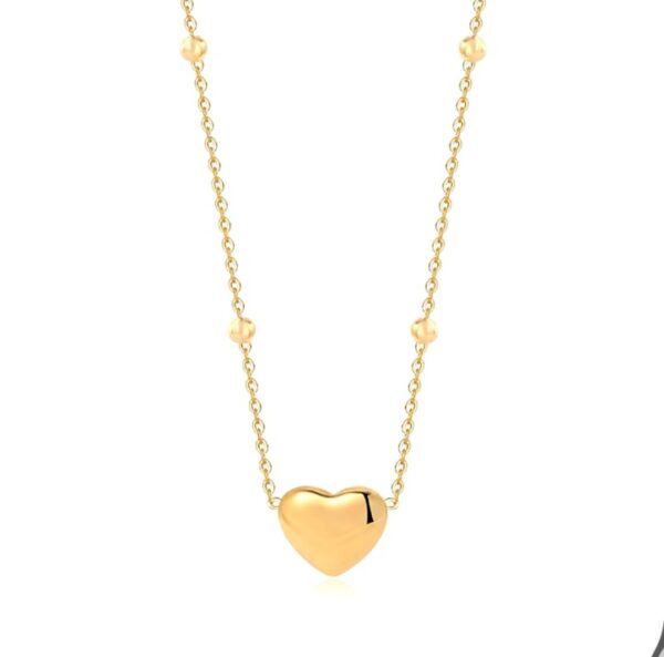 Heart-shaped Stainless Steel Pendant necklace for women (USNK003A) - Image 16