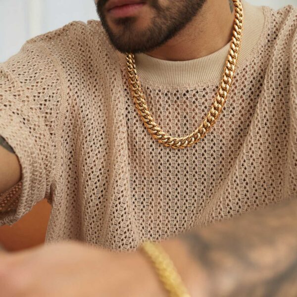 Rainsoe Brand Hip Hop Jewelry 12mm/Stainless steel Men's Necklaces(USNKA) - Image 12