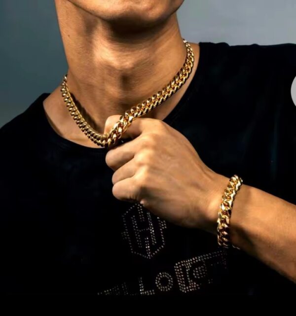 Rainsoe Brand Hip Hop Jewelry 12mm/Stainless steel Men's Necklaces(USNKA) - Image 14