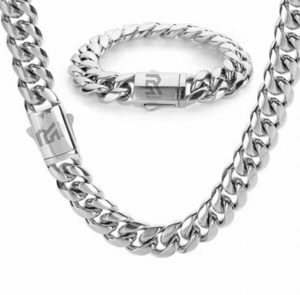 Rainsoe Brand Hip Hop Jewelry 12mm/Stainless steel Men's Necklaces(USNK) - Image 3