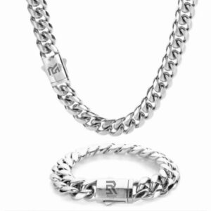Rainsoe Brand Hip Hop Jewelry 12mm/Stainless steel Men's Necklaces(USNK)