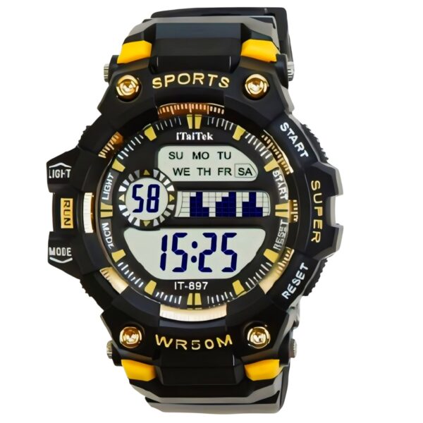iTaiTek Luxury Digital Men Watches Sports Waterproof Electronic Mens (IT-897) Blue Black - Image 13
