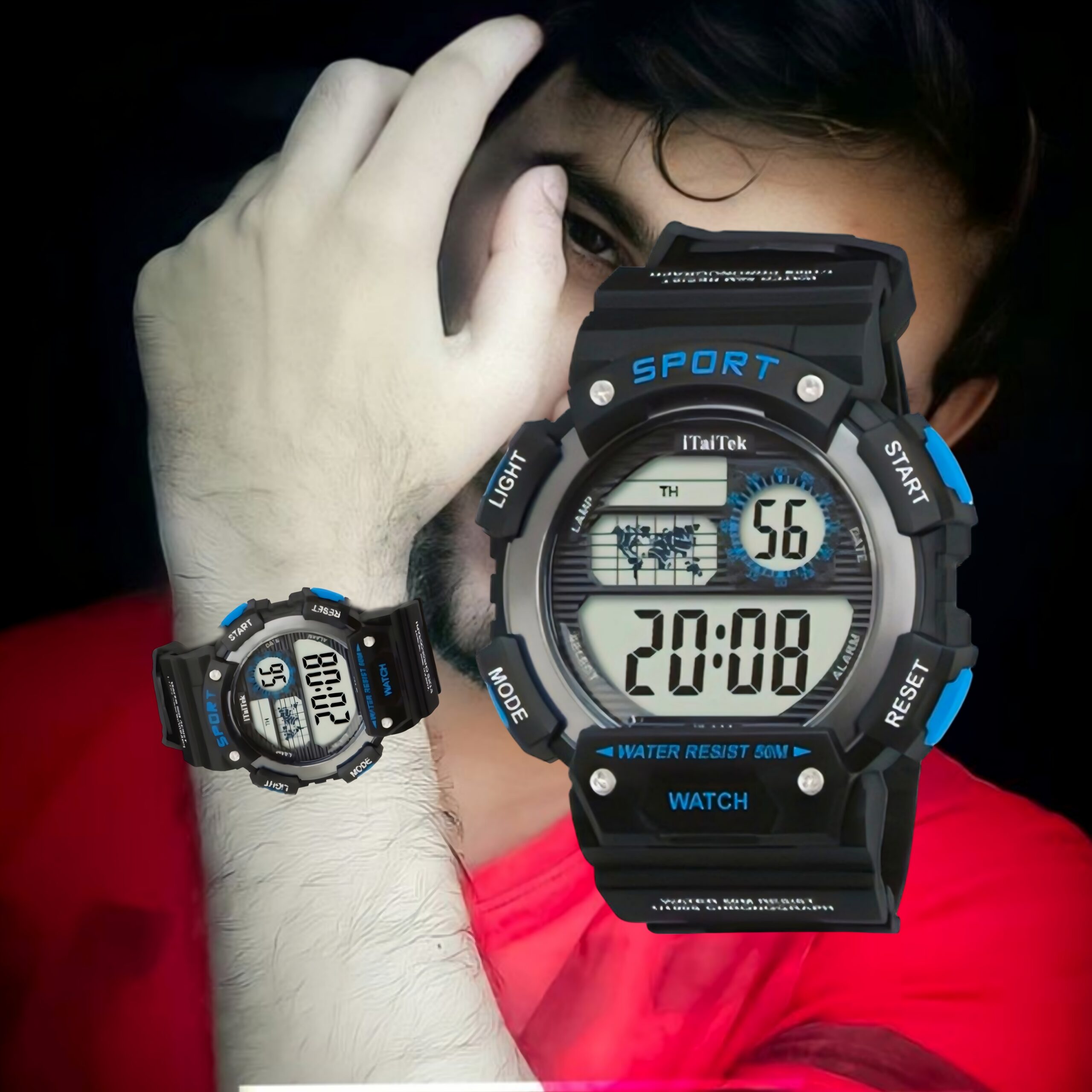 iTaiTek Luxury Digital Men Watches Sports Waterproof Electronic Mens (IT-890)Yellow Black - Image 10