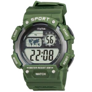 iTaiTek Luxury Digital Men Watches Sports Waterproof Electronic Mens (IT-890)Green Amry