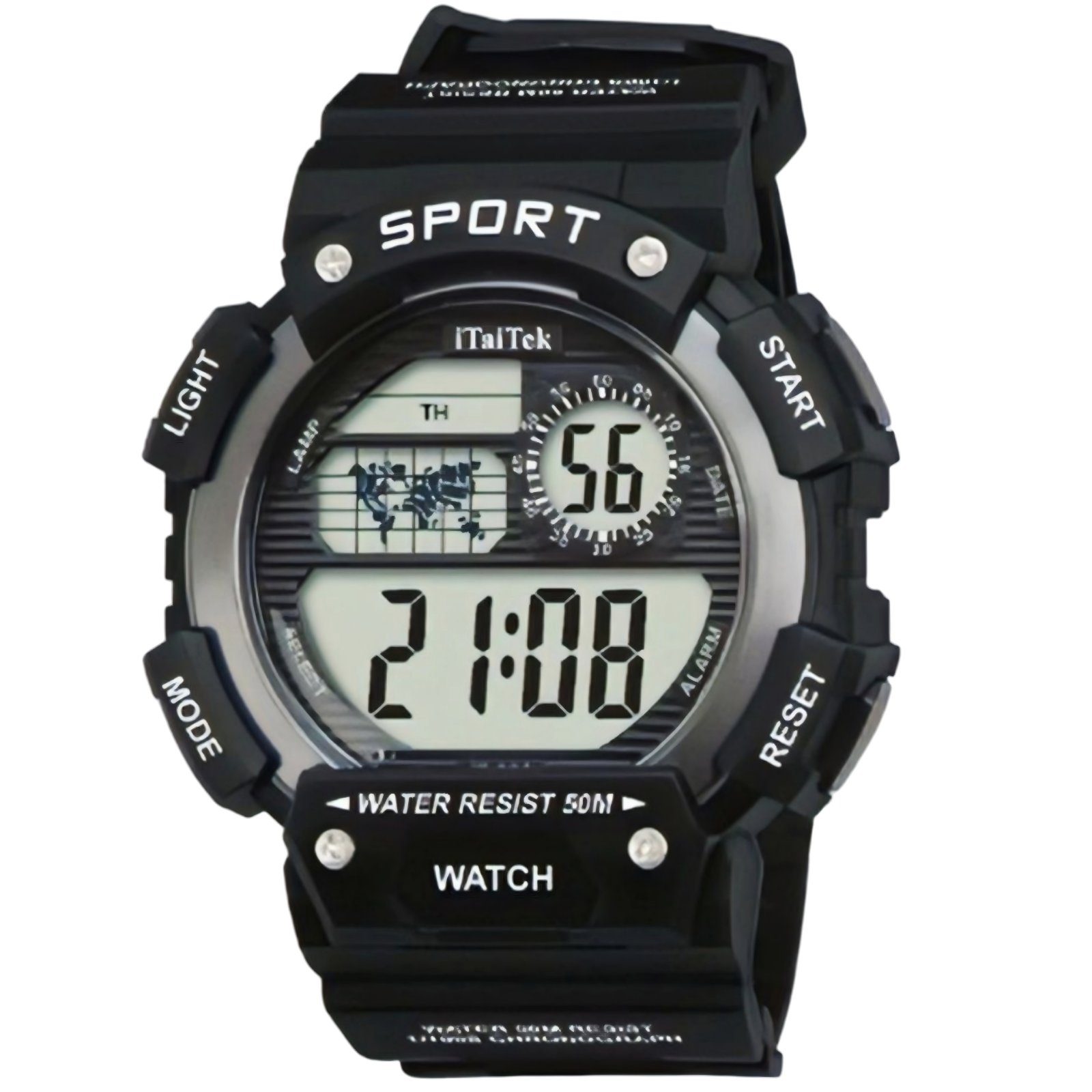 iTaiTek Luxury Digital Men Watches Sports Waterproof Electronic Mens (IT-890)Black