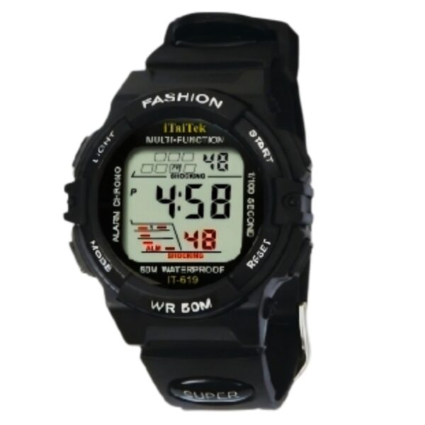 iTaiTek Luxury Digital KID Watches Sports Waterproof Electronic KIDS (IT-619) BLUE BLACK - Image 7