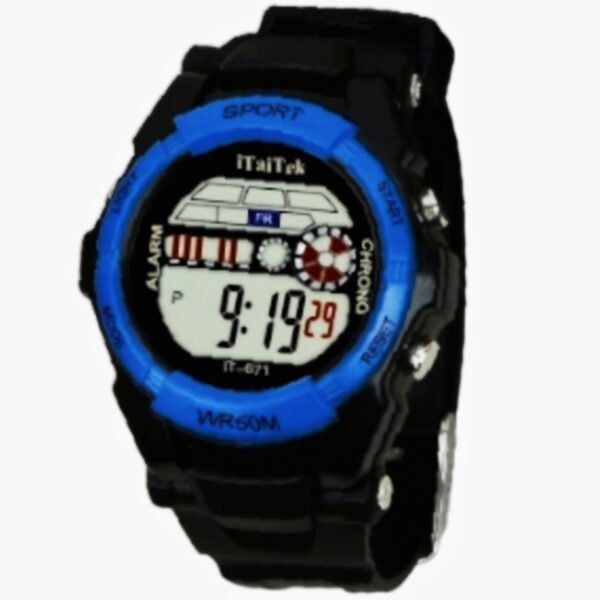 iTaiTek Luxury Digital KID Watches Sports Waterproof Electronic KIDS (IT-671)Red Black - Image 4