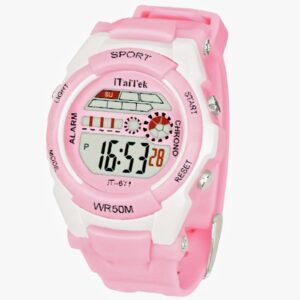 iTaiTek Luxury Digital KID Watches Sports Waterproof Electronic KIDS (IT-671)Baby Pink