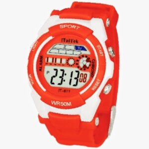 iTaiTek Luxury Digital KID Watches Sports Waterproof Electronic KIDS (IT-671)Red