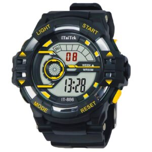 iTaiTek Luxury Digital Men Watches Sports Waterproof Electronic Mens (IT-886)Yellow  Black (Copy)