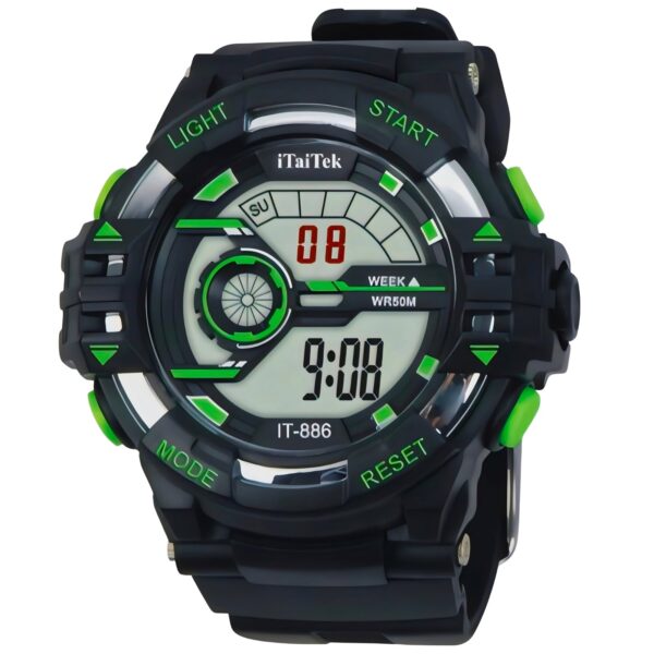 iTaiTek Luxury Digital Men Watches Sports Waterproof Electronic Mens (IT-886)Black White - Image 5