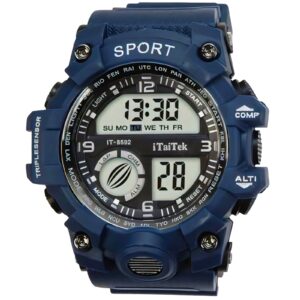 iTaiTek Luxury Digital Men Watches Sports Waterproof Electronic Mens (IT-8592) Blue