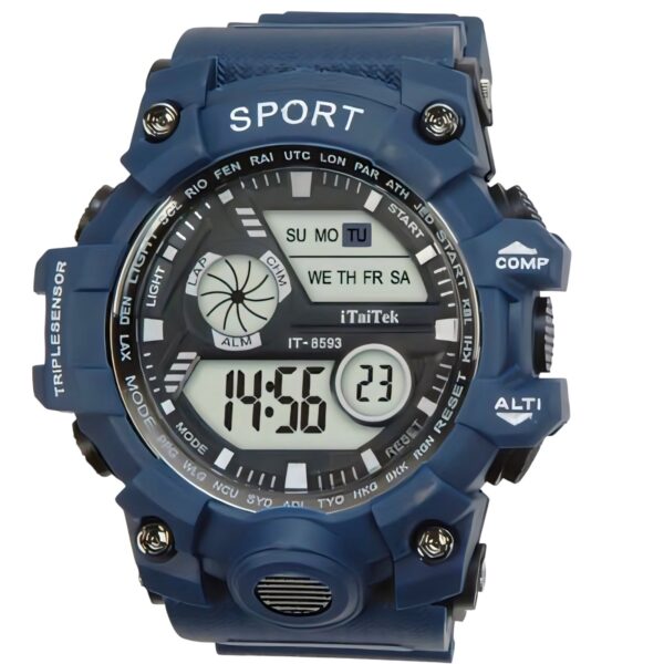iTaiTek Luxury Digital Men Watches Sports Waterproof Electronic Mens (IT-8593)Black White - Image 8