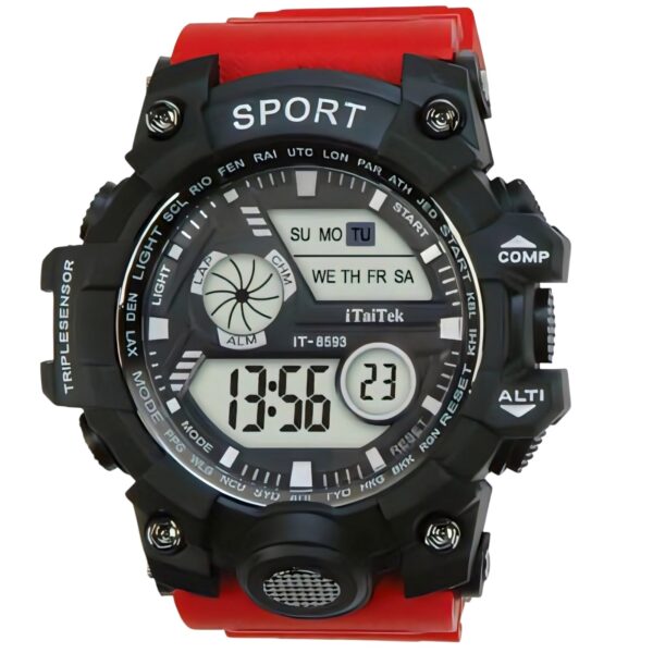 iTaiTek Luxury Digital Men Watches Sports Waterproof Electronic Mens (IT-8593)Black White - Image 9