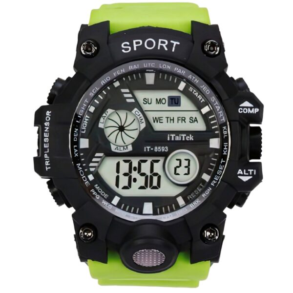 iTaiTek Luxury Digital Men Watches Sports Waterproof Electronic Mens (IT-8593)Black White - Image 17