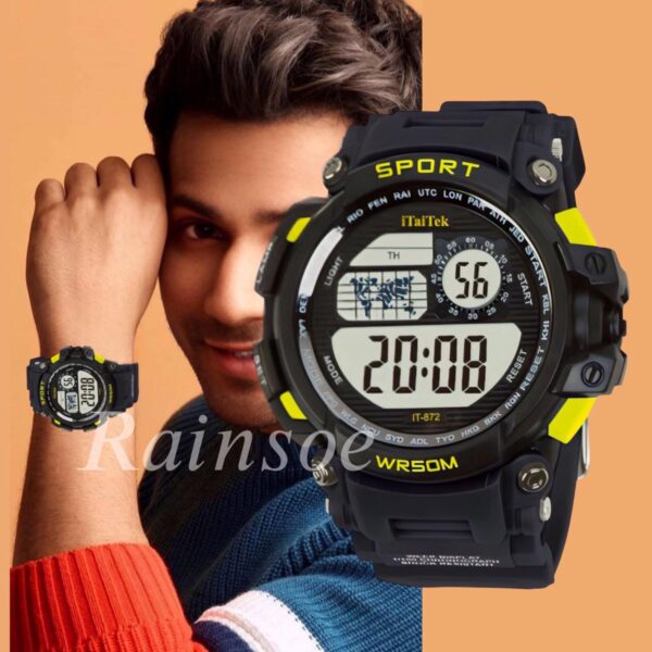 iTaiTek Luxury Digital Men Watches Sports Waterproof Electronic Mens (IT-872)Army Green Black - Image 8