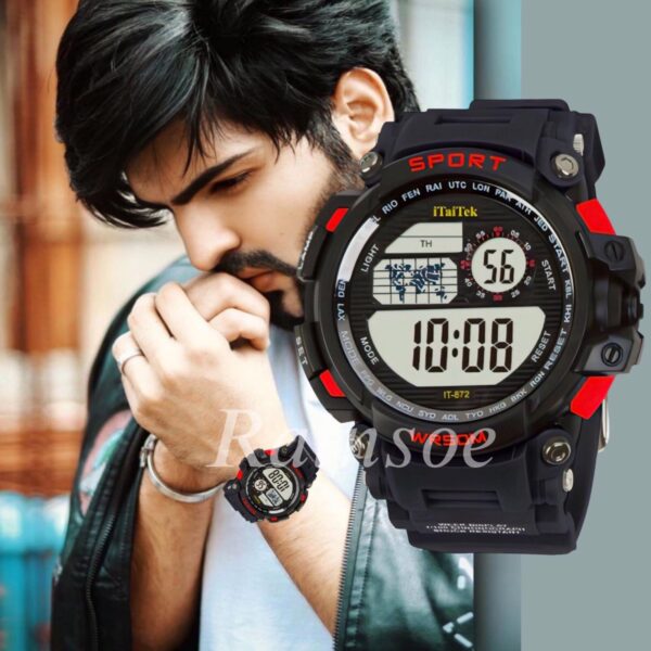 iTaiTek Luxury Digital Men Watches Sports Waterproof Electronic Mens (IT-872)Army Green Black - Image 9