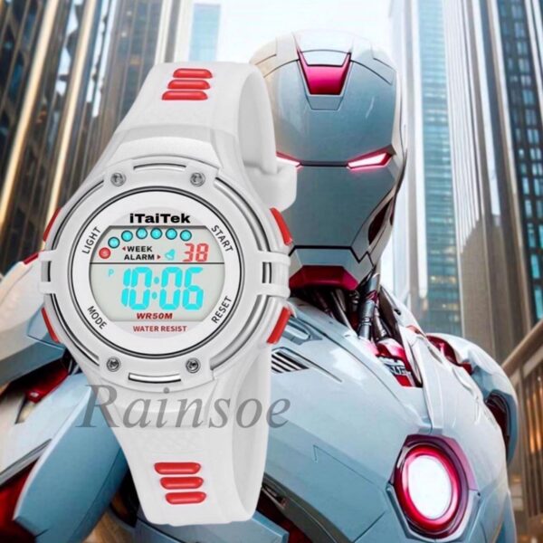 iTaiTek Luxury Digital KID Watches Sports Waterproof Electronic KIDS (IT-618) BABY PINK - Image 12
