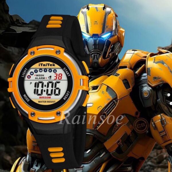 iTaiTek Luxury Digital KID Watches Sports Waterproof Electronic KIDS (IT-618) BABY PINK - Image 13