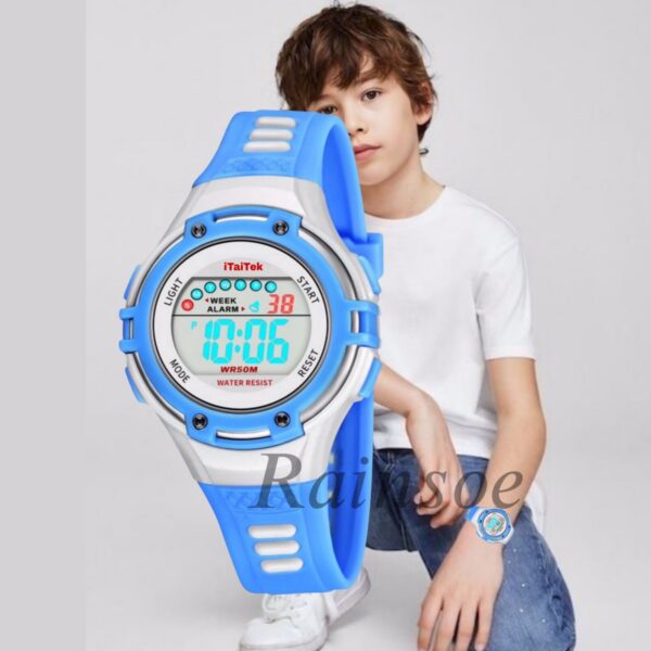 iTaiTek Luxury Digital KID Watches Sports Waterproof Electronic KIDS (IT-618) BABY PINK - Image 15