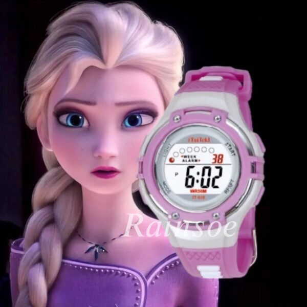 iTaiTek Luxury Digital KID Watches Sports Waterproof Electronic KIDS (IT-618) BABY PINK - Image 16