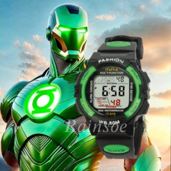 iTaiTek Luxury Digital KID Watches Sports Waterproof Electronic KIDS (IT-619) BLUE BLACK - Image 11