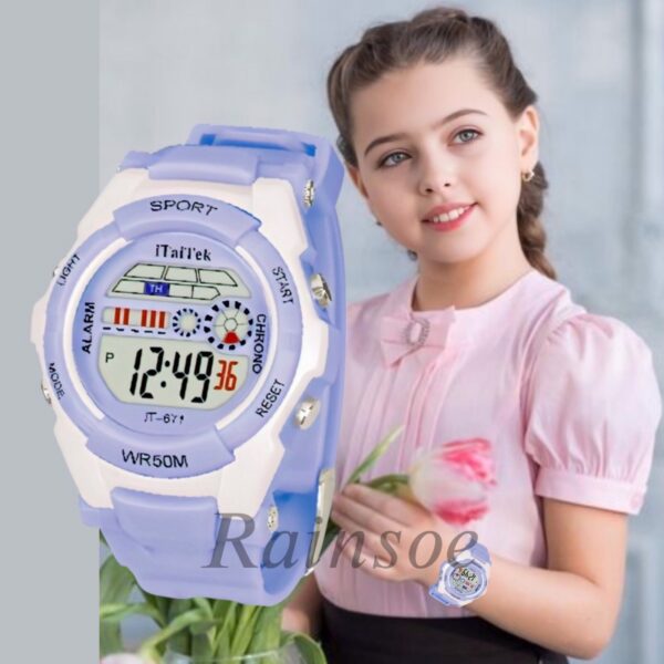 iTaiTek Luxury Digital KID Watches Sports Waterproof Electronic KIDS (IT-671)Red Black - Image 9