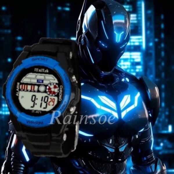 iTaiTek Luxury Digital KID Watches Sports Waterproof Electronic KIDS (IT-671)Red Black - Image 14