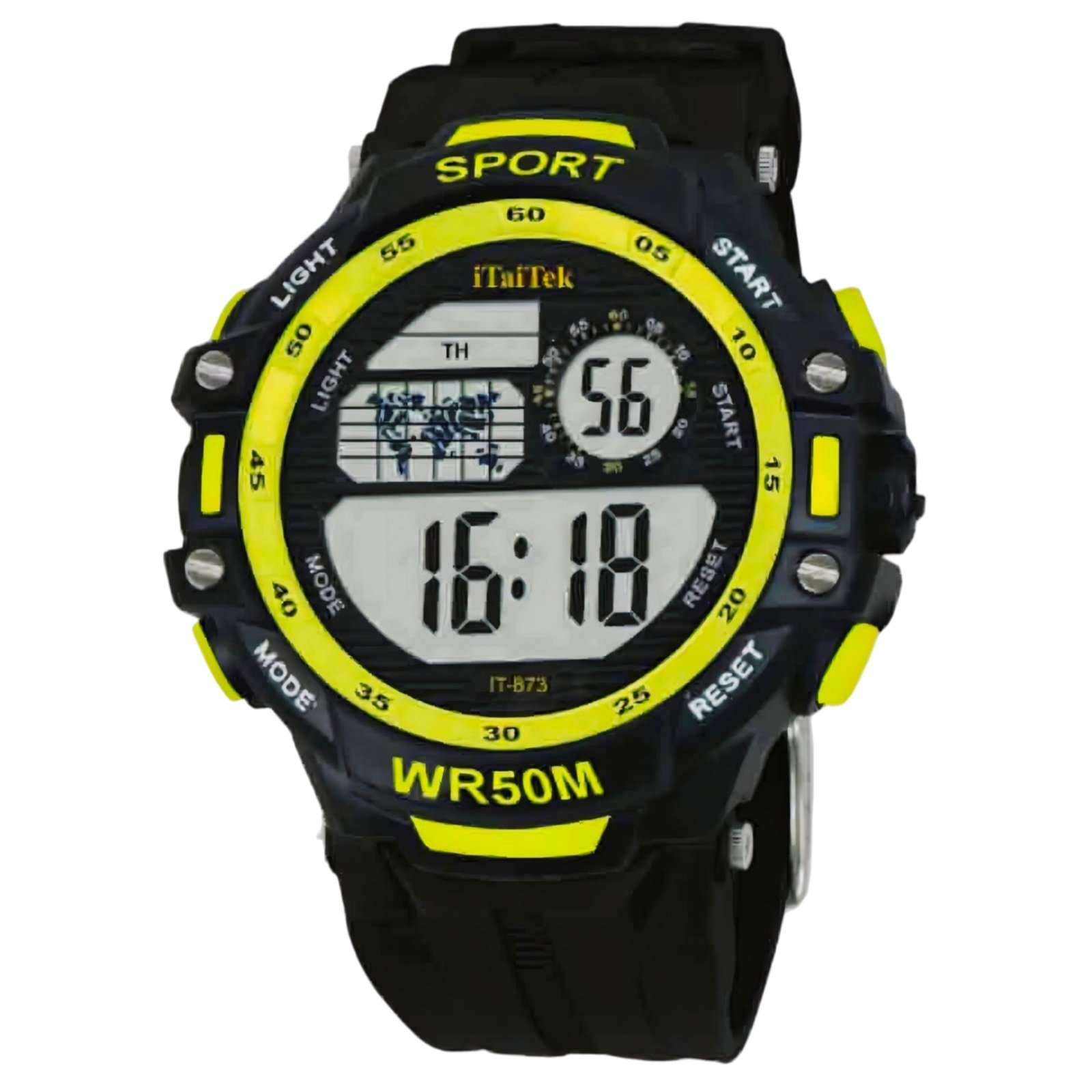 iTaiTek Luxury Digital Men Watches Sports Waterproof Electronic Mens (IT-873)Yellow Black
