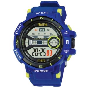 iTaiTek Luxury Digital Men Watches Sports Waterproof Electronic Mens (IT-875) Blue