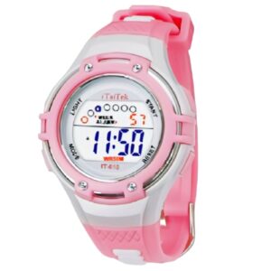 iTaiTek Luxury Digital KID Watches Sports Waterproof Electronic KIDS (IT-618) BABY PINK
