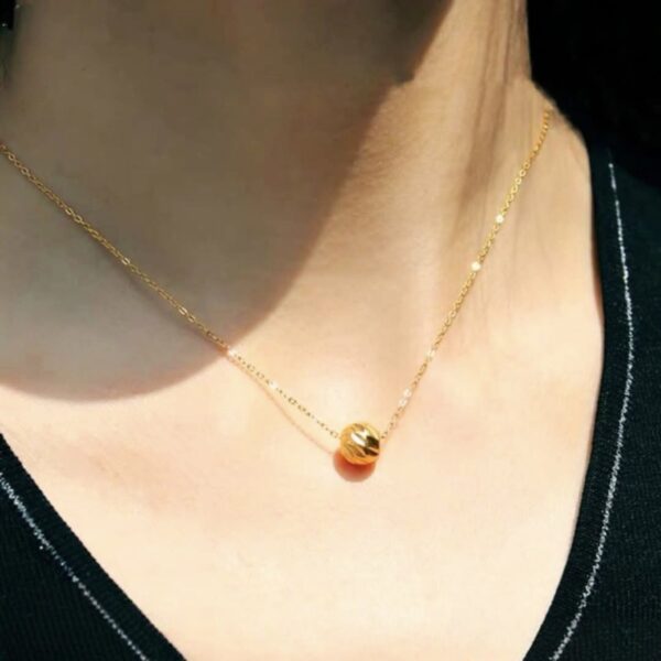 Ball-shaped Stainless Steel Pendant necklace for women USNK004 - Image 2