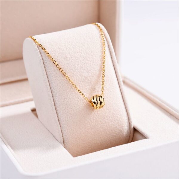 Ball-shaped Stainless Steel Pendant necklace for women USNK004 - Image 8